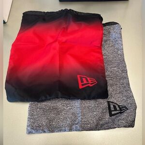 New Era Gradient Red and Gray Neck sling backpack 2 pieces total never used